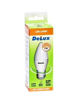 лампа світлодіодна DELUX BL37B 7 Вт 4100K 220В E27 білий