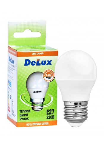 Лампа світлодіодна DELUX BL50P 7 Вт 2700K 220В E27 теплий білий