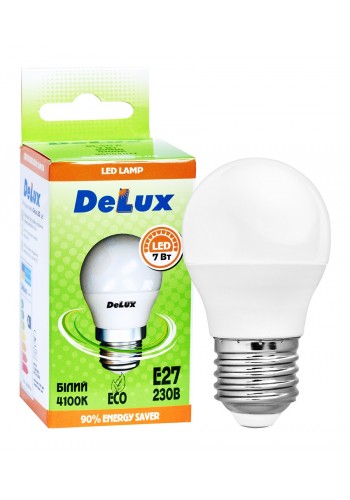 Лампа світлодіодна DELUX BL50P 7 Вт 4100K 220В E27 білий
