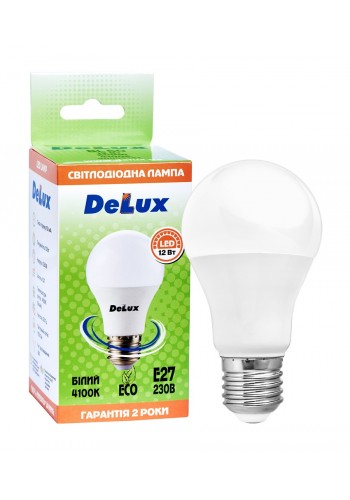 Лампа світлодіодна DELUX BL60 12Вт 4100K Е27 білий