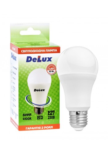 Лампа світлодіодна DELUX BL60 15Вт 4100K Е27 білий