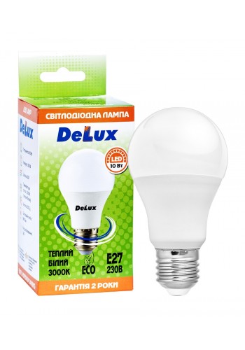 Лампа світлодіодна DELUX BL60 10Вт 3000K Е27 теплий білий
