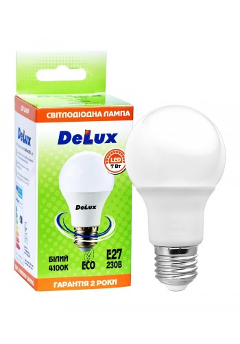 Лампа світлодіодна DELUX BL60 7Вт 4100K Е27 білий