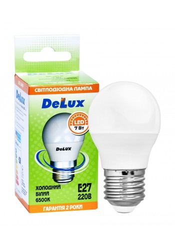 Лампа світлодіодна DELUX BL50P 7 Вт 6500K 220В E27 холодний білий