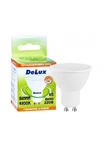 Лампа світлодіодна DELUX GU10A 5Вт 4100K 220В GU10 білий
