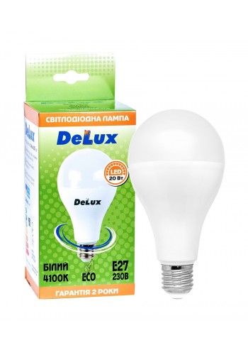 Лампа світлодіодна DELUX BL80 20Вт 4100K Е27 білий