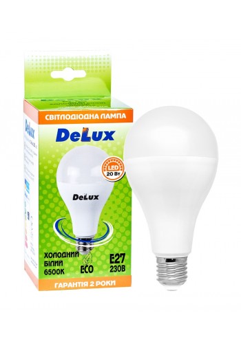 Лампа світлодіодна DELUX BL80 20Вт 6500K Е27 холодний білий