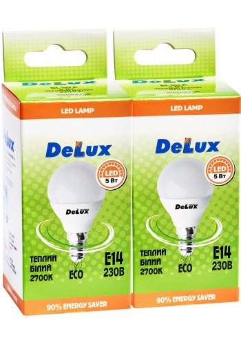 Лампа світлодіодна DELUX BL50P 5 Вт 2700K 220В E14 (промо) 2 шт.