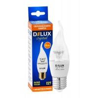 Лампа світлодіодна DELUX BL37B 6 Вт tail 4000K 220В E27 crystal білий