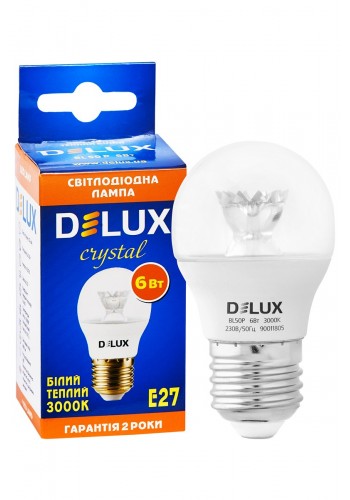 Лампа світлодіодна BL50P 6 Вт 3000K 220В E27 crystal теплий білий