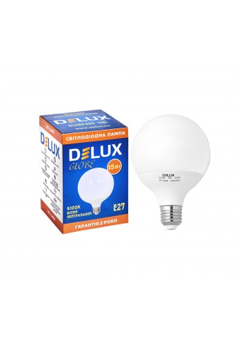 Лампа світлодіодна DELUX Globe G95 15w 4100K Е27