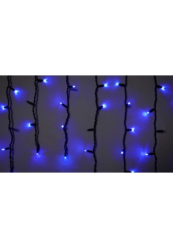 Гірлянда зовнішня DELUX ICICLE 75 LED 2x0,7m flash синій/чорний IP44 EN