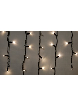 Гірлянда зовнішня DELUX ICICLE 75 LED 2x0.7m теплий білий/чорний IP44 EN