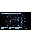 Гірлянда зовнішня DELUX STRING 100 LED 10m (2x5m) flash білий/білий IP44 EN