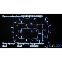 Гірлянда зовнішня DELUX STRING 100 LED 10m (2x5m) flash білий/білий IP44 EN