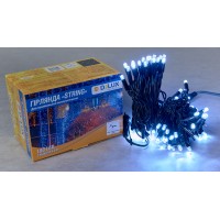 Гірлянда зовнішня DELUX STRING 100 LED 10m (2x5m) білий/чорний IP44 EN