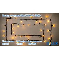 Гірлянда зовнішня DELUX STRING 100 LED 10m (2x5m) flash жовтий/чорний IP44 EN