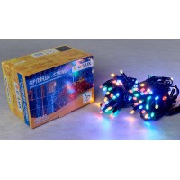 Гірлянда зовнішня DELUX STRING 100 LED 10m (2x5m) мульти/чорний IP44 EN