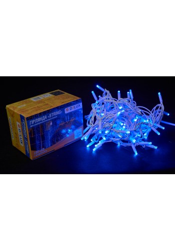 Гірлянда зовнішня DELUX STRING 100 LED 10m (2x5m) синій/білий IP44 EN