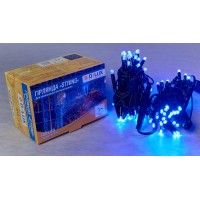 Гірлянда зовнішня DELUX STRING 100 LED 10m (2x5m) синій/чорний IP44 EN
