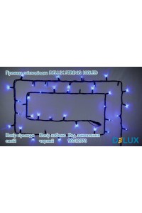 Гірлянда зовнішня DELUX STRING 100 LED 10m (2x5m) flash синій/чорний IP44 EN