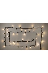 Гірлянда зовнішня DELUX STRING 100 LED 10m (2x5m) flash теплий білий/черний IP44 EN