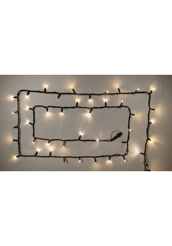 Гірлянда зовнішня DELUX STRING 100 LED 10m (2x5m) flash теплий білий/черний IP44 EN