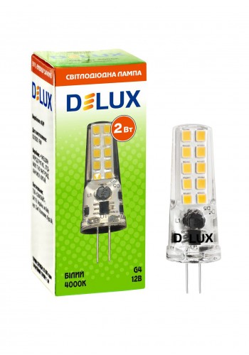 Лампа світлодіодна DELUX G4E 2 Вт 4000K 12В G4