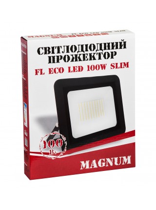 Прожектор світлодіодний MAGNUM FL ECO LED 100Вт slim 6500К IP65 