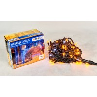 Гірлянда зовнішня DELUX ICICLE 108 LED бахрома 2x1m 27 білий flash жовтий/чорний IP44 EN