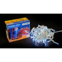 Гірлянда зовнішня DELUX ICICLE 75 LED бахрома 2x0,7m 18 жовтий flash білий/білий IP44 EN