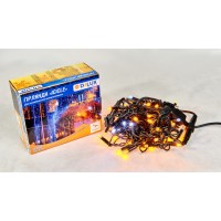 Гірлянда зовнішня DELUX ICICLE 75 LED бахрома 2x0,7m 18 білий flash жовтий/чорний IP44 EN