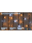 Гірлянда зовнішня DELUX ICICLE 75 LED бахрома 2x0,7m 18 білий flash жовтий/чорний IP44 EN
