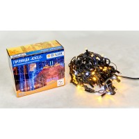Гірлянда зовнішня DELUX ICICLE 75 LED бахрома 2x0,7m 18 білий flash теплий білий/чорний IP44 EN