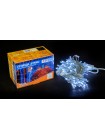 Гірлянда зовнішня DELUX STRING 100 LED 10m (2x5m) flash білий/прозорий IP44 EN
