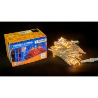 Гірлянда зовнішня DELUX STRING 100 LED нитка10m (2x5m) 20 білий flash теплий білий/прозорий IP44 EN