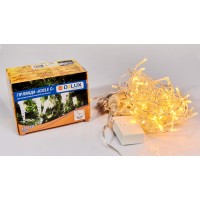 Гірлянда внутрішня DELUX ICICLE С 100 LED бахрома 3,2x0,7m теплий білий/прозорий IP20
