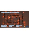 Гірлянда зовнішня DELUX STRING 100 LED нитка10m (2x5m) 20 flash бурштиновий/чорний IP44 EN