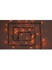 Гірлянда зовнішня DELUX STRING 100 LED нитка10m (2x5m) 20 flash бурштиновий/чорний IP44 EN