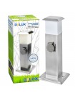 світильник садово-парковий TOWER SMS-201GLT E14 таймер + роз 1 вих з з/к і кришкою 16А нерж.сталь