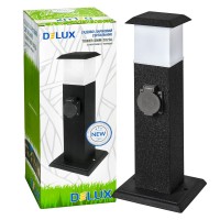 світильник садово-парковий TOWER SMM-202GL E14 + роз 2 вих з з/к і кришкою 16А чорн. мет