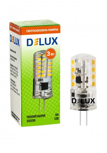 Лампа світлодіодна DELUX G4E 3 Вт 3000K 12В G4
