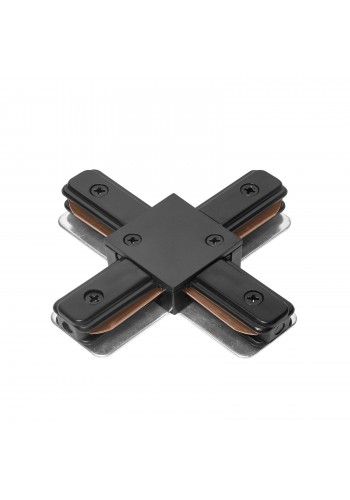 Конектор X-образний для шинопровіда 1-фазного DELUX 2XC чорний