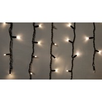 Гірлянда зовнішня DELUX ICICLE 75 LED 2x0.7m теплий білий/чорний IP44 EN