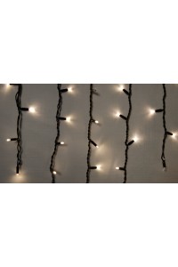 Гірлянда зовнішня DELUX ICICLE 75 LED 2x0.7m теплий білий/чорний IP44 EN