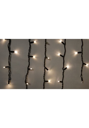 Гірлянда зовнішня DELUX ICICLE 75 LED 2x0.7m теплий білий/чорний IP44 EN