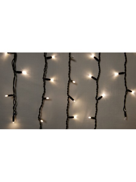 Гірлянда зовнішня DELUX ICICLE 75 LED 2x0.7m теплий білий/чорний IP44 EN