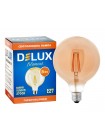 Лампа світлодіодна DELUX G125 8 Вт 2700K 220В E27 filament