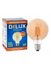 Лампа світлодіодна DELUX G95 6 Вт 2700K 220В E27 filament