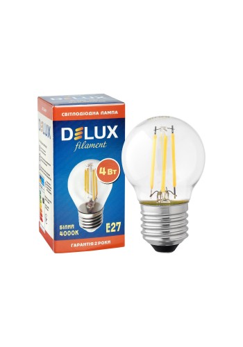Лампа світлодіодна DELUX BL50Р 4 Вт 4000K 220В E27 filament